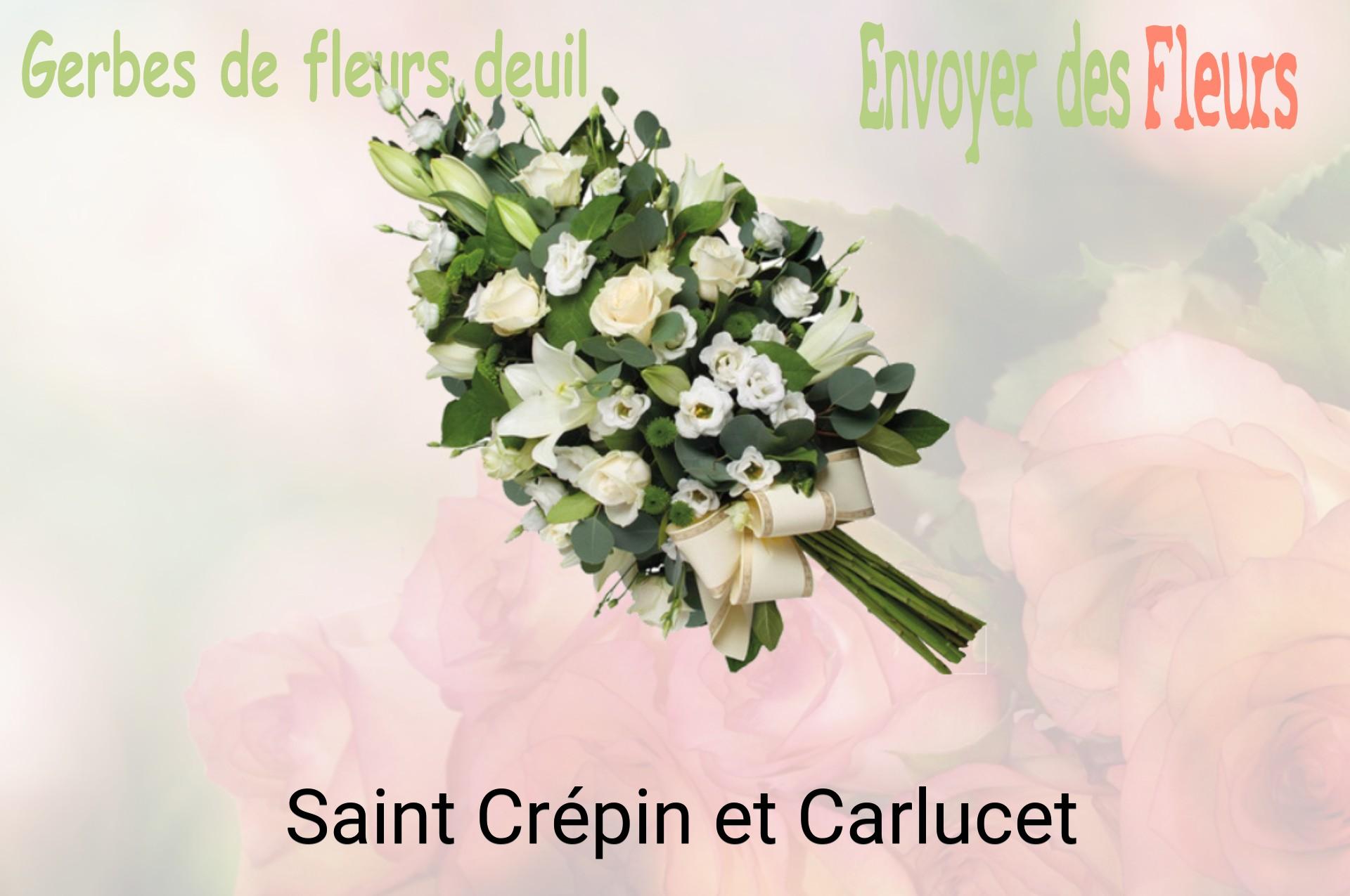 Gerbe de fleurs de deuil livrée à Saint-Crépin-et-Carlucet